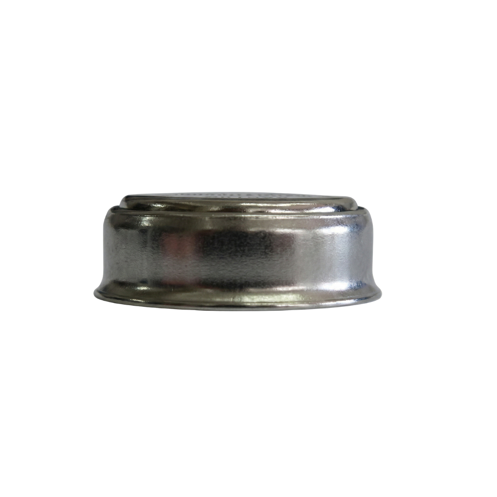 Side view of Deggy Button stainless-steel checkpoint